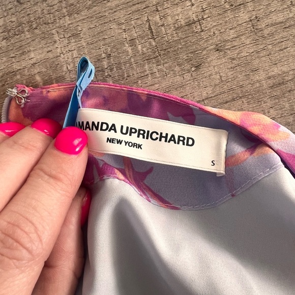 Amanda Uprichard Floral Blouse Purple and Pink Small - Picture 7 of 7
